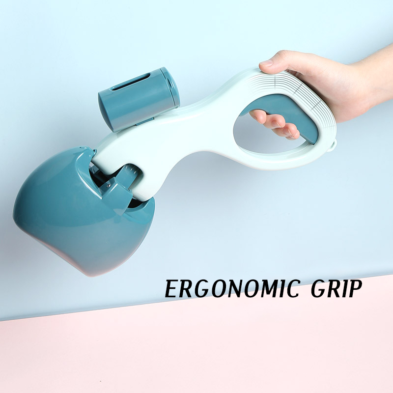 CAWAYI KENNEL Pet Toilet Picker Large Diameter Poop Shoveling Device for Dog Cats Foldable Easy To Carry Poop Picker Out Bag Box