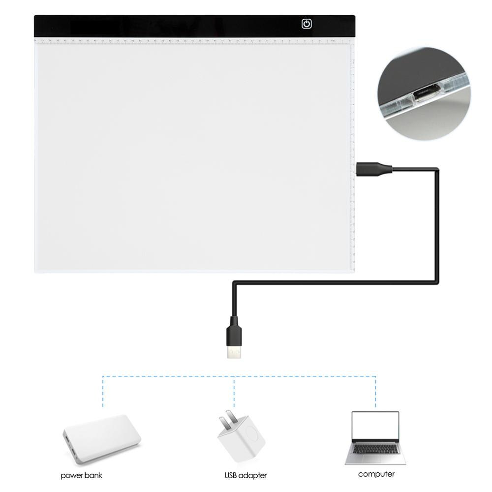 A3 Led Light Pad Tracing Light Box Met Draagtas, Stand, light-Up Tracing Pad Voor Kunstenaars Tekening Schetsen Animatie
