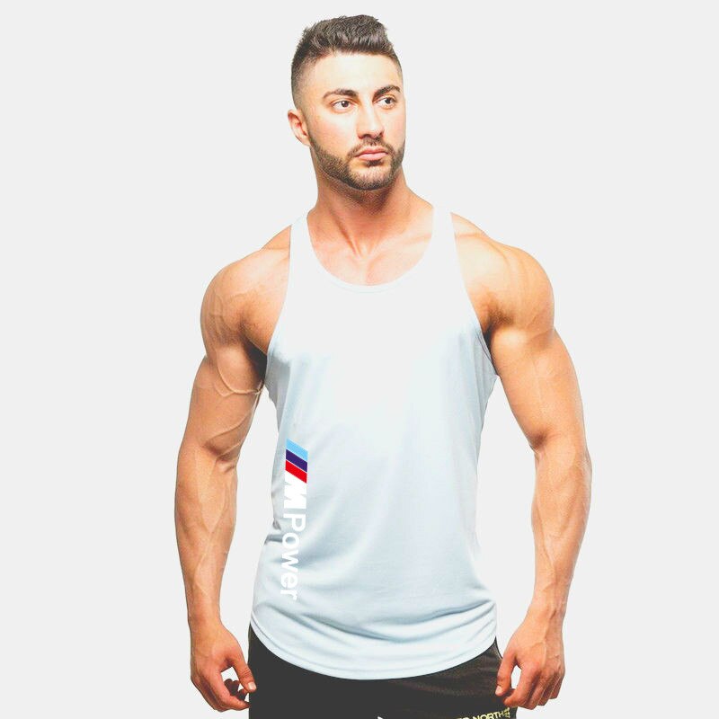 Camisetas de compresión sin mangas para hombre, camiseta de Fitness para hombre, camiseta culturismo, chaleco de gimnasio para Fitness: 3 / M
