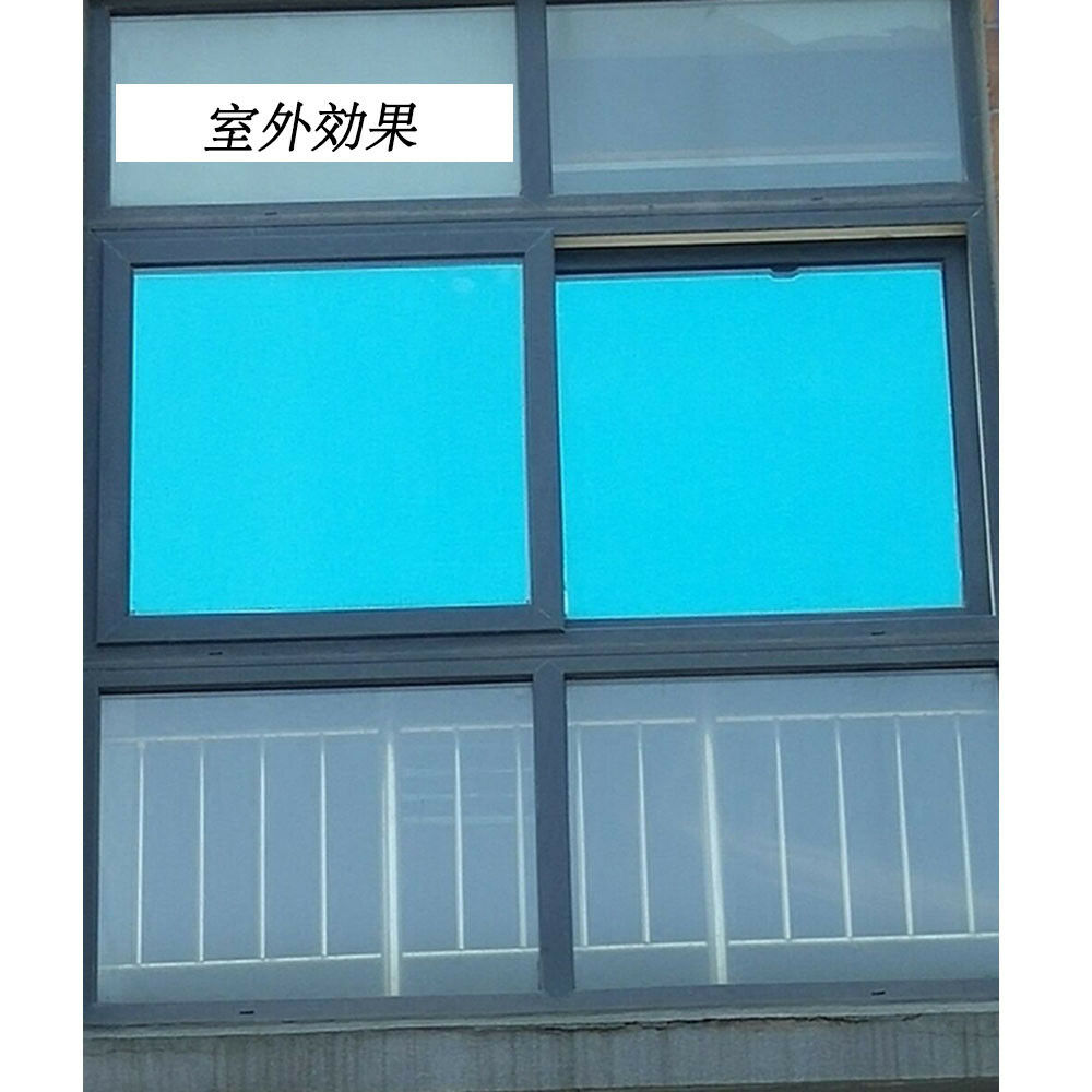0.9x5m Sunice Blue & Silver Een Manier Mirrored Effect Window Film Privacy Bescherming Film Decoratieve Gebouw Venster film Folies