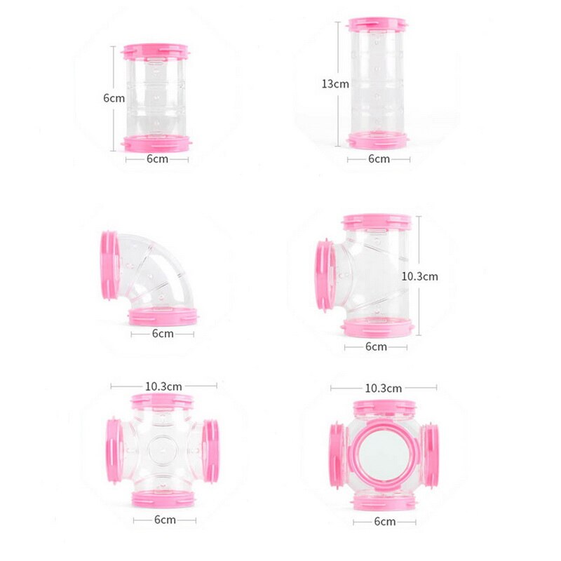 1Pcs Hamster Toy Acrylic Transparent Tube Hamster Toys Funny Pet Small Animal Hamsters Cage Tube Toy