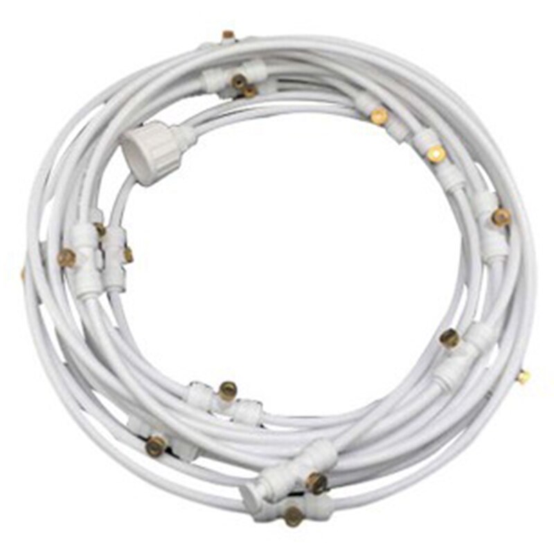 Cooling Water Fog Sprayer System Garden Nebulizer Outdoor Misting Kit for Greenhouse: white