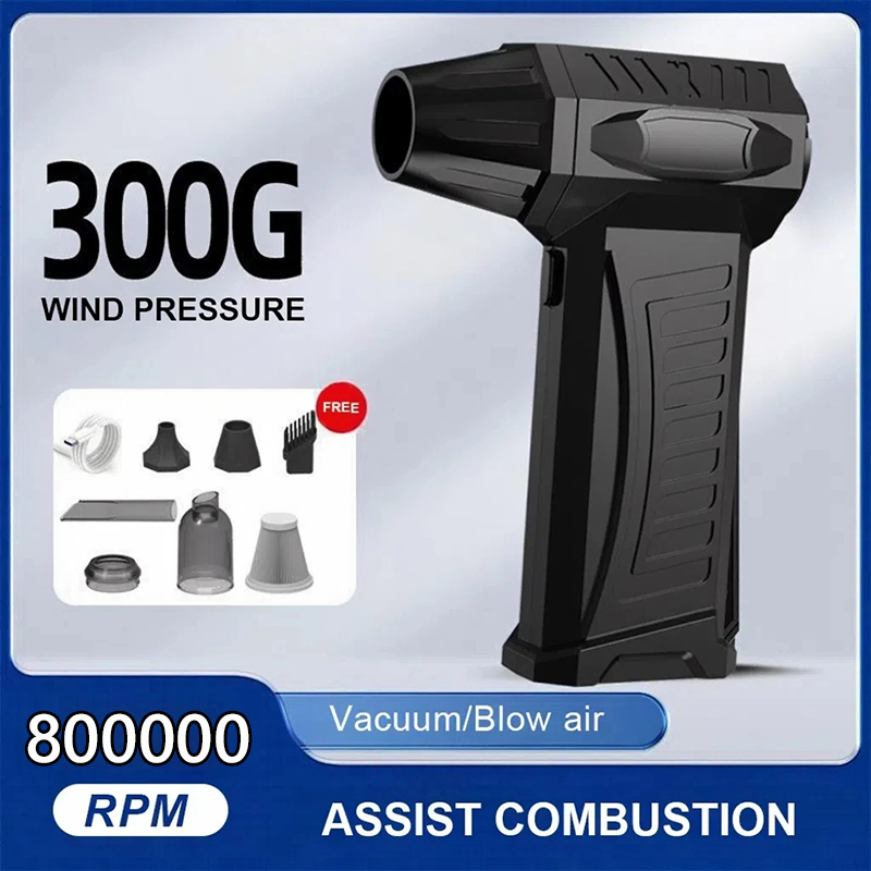 Xiaomi Super Violent Blower 800000RPM Brushless Turbo Jet Blower Dry 10000mAh Fast Charging Duct Fan Thrust PC Cleaning Tool: light green