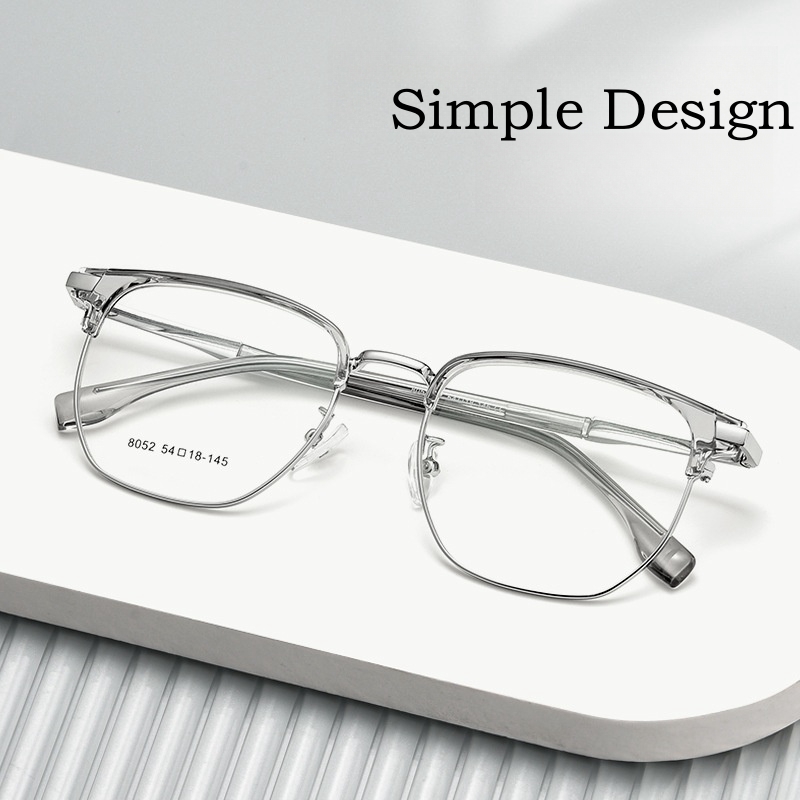 YIMARUILI ultraligera TR90 aleación miopía e hipermetropía gafas de negocios Retro gafas graduadas ópticas marco hombres 8052