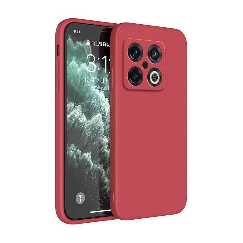 Coque de téléphone antichoc de luxe pour Oneplus 10 Pro 10T 10R 10Pro 5G, coque arrière souple originale en Silicone liquide carré Simple: PE / Ivoire