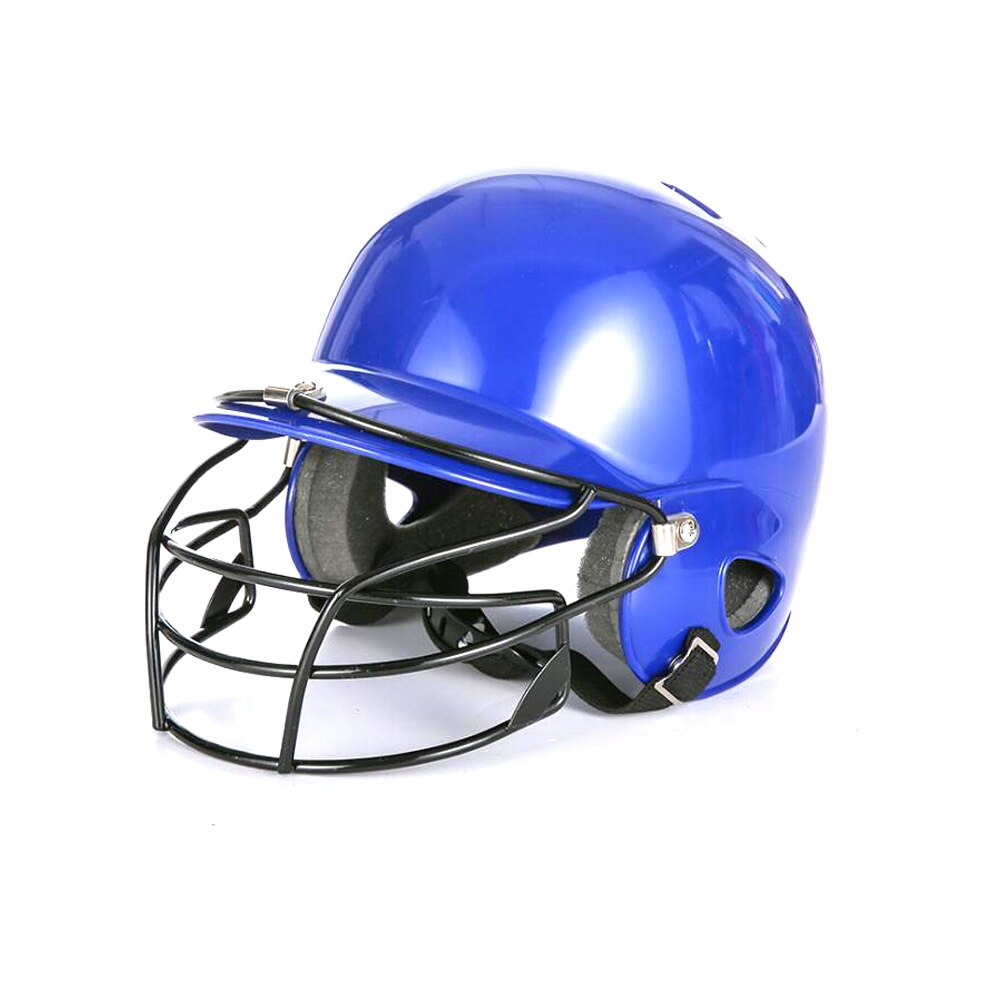 Honkbal Helm Gegoten Batting Helm met Gezicht Guard Masker: Blauw / S