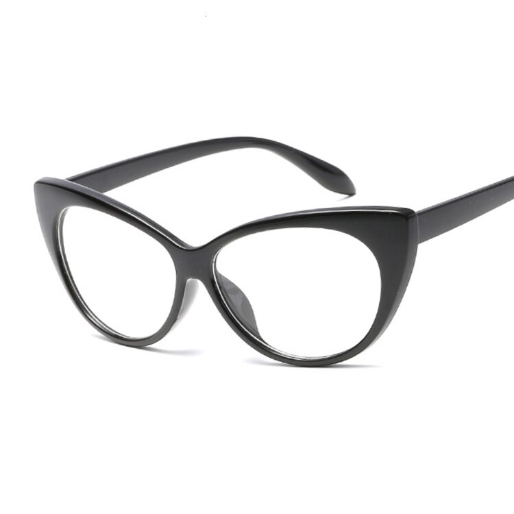 Cat eye zonnebril dames merk luxe zonnebrillen voor dames luipaard kleine tinten vrouwelijke dame: Zwarte trans