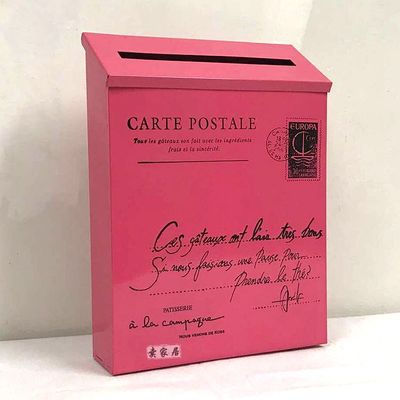 Waterproof outdoor post box Retro Pastoral Wall Mounted Mailbox Bucket Newspaper Boxes Metal Letter Post Mailbox