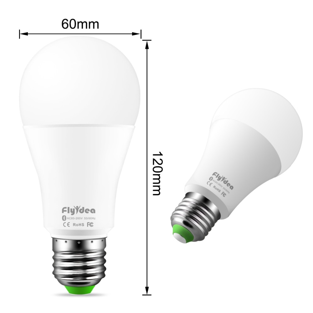 LED Smart Wireless Bluetooth Light Bulb E27 10W RGB Color Changing Lights Adjustable AC 85-265V APP Control IOS/Android Lampada