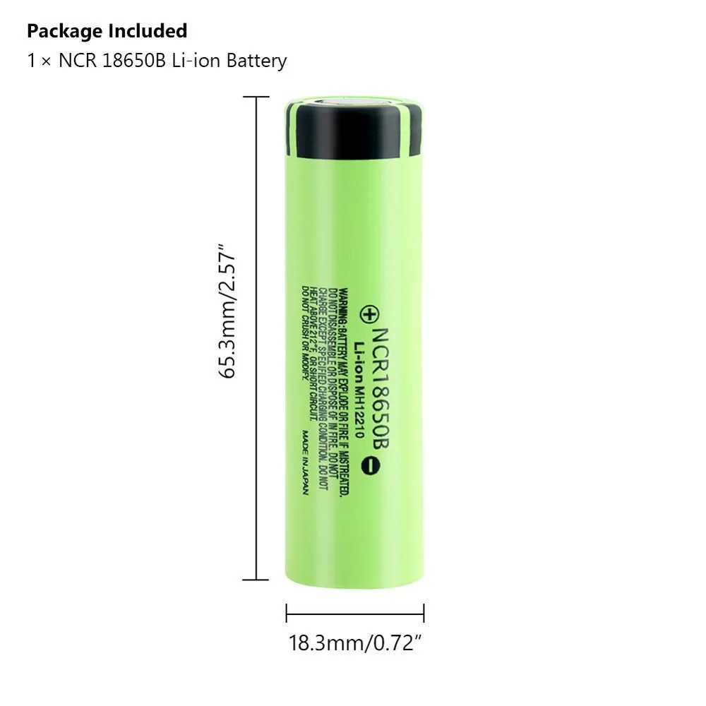 100% bateria NCR18650B 3,7 V 3400 mAh 18650 Bateria