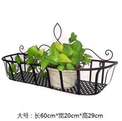 European wrought iron wall flower stand balcony flower stand wall hanging flower stand wall pot rack Wall shelf decorative frame