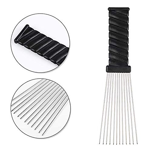 Leeven 5 Size Afro Comb Metal African American Pick Comb Hairdressing Styling Tool for Hair Styling style comb