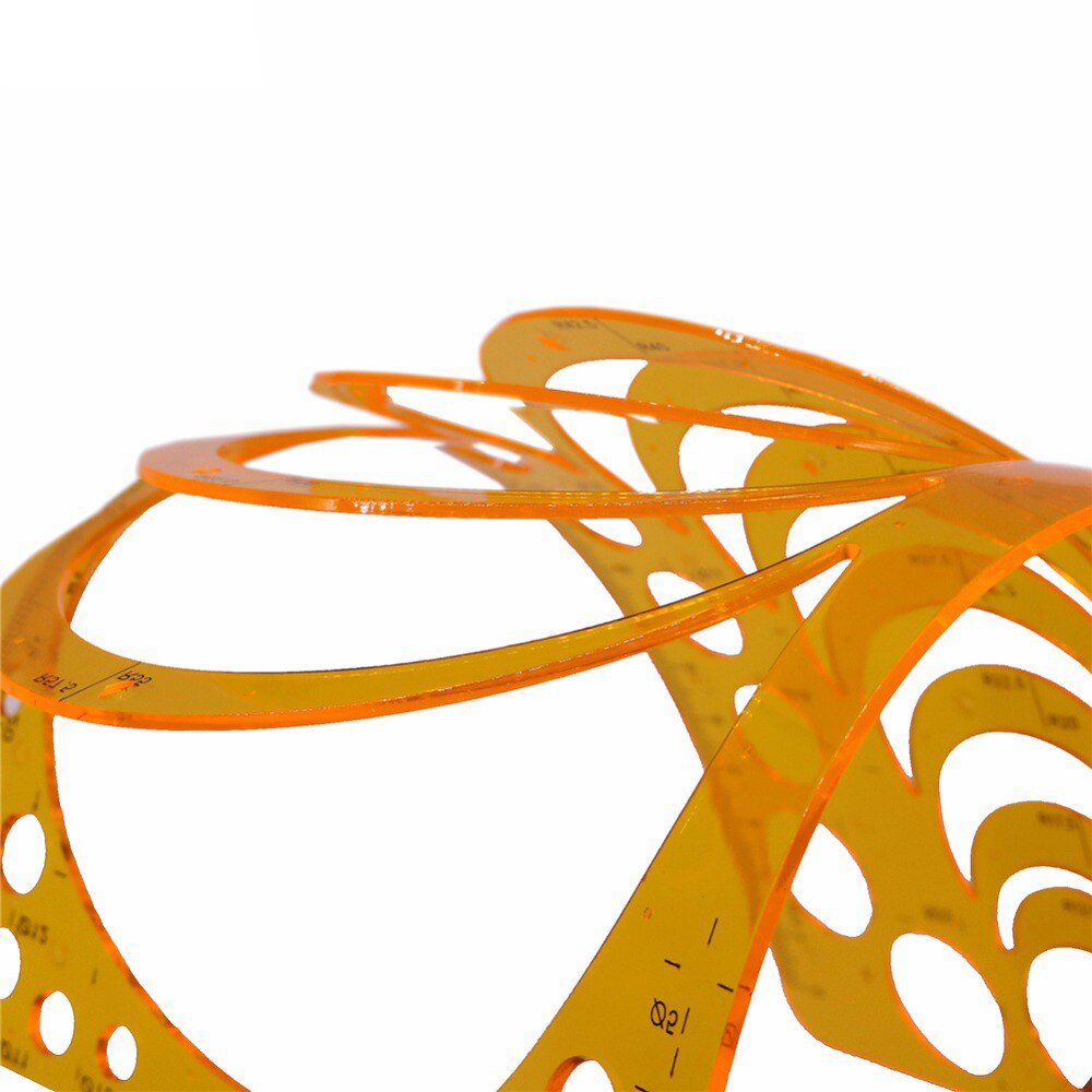 1 Pcs DIY Radius template ruler 23cm Circular Drawing Graphics Drawing Foot Semicircle Template Apparel Sewing Tools Accessory