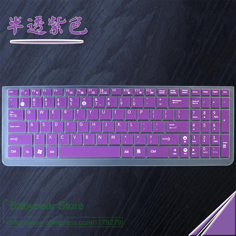 Silicone 17.3 Inch Laptop For Asus Vivobook Pro N752 Series N752Vx K751Lx A751 A751Lx Zx70 Vw6700 17 Keyboard Cover Protector: purple