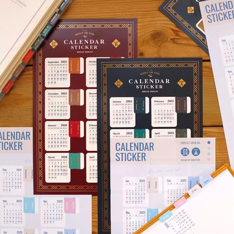 Pegatinas De Calendario 2025 Para Planificador | Etiquetas De Clasificacion Mensual Para Diario Y Agenda Pestanas De Meses Coloridas Para Adultos Y Ninos Mini Pegatinas Recordatorias Paquete