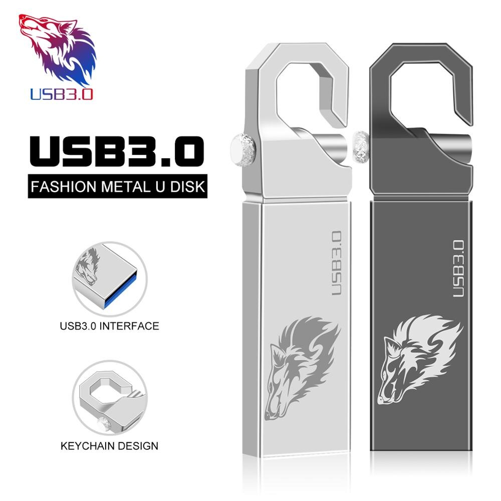 Pen Drive Metal Usb Flash Drive 2.0 Keychain Flash Disk 4G 8G 16G Flash Memory 32GB 64G 128GB 256GB Pendrive Memory Stick U Disk