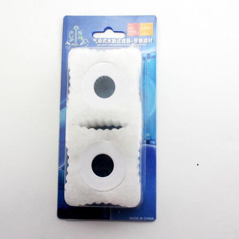 Blauwe waterfee mini aquariumfilter anti-luchtlift chloor biochemisch filter waterfee aquariumbevestiging: Vervangende katoen