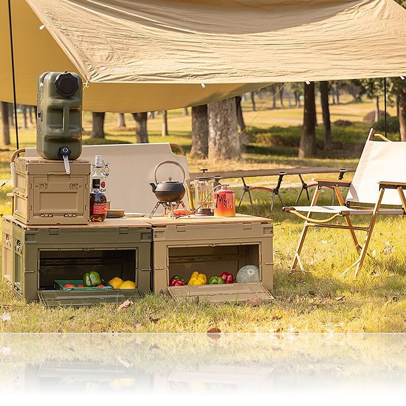 Portable Foldable Space Saving Storage Box Car Trunk Waterproof Outdoor Camping Container PP Reusable Large Capacity Travel