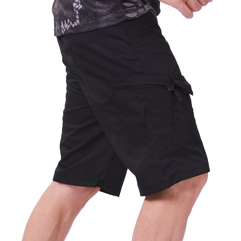 draussen kurze Hose männer Sommer Wandern kurze Hose Multi-Tasche Sport Radfahren Ausbildung Werkzeug kurze Hose Schwarz M