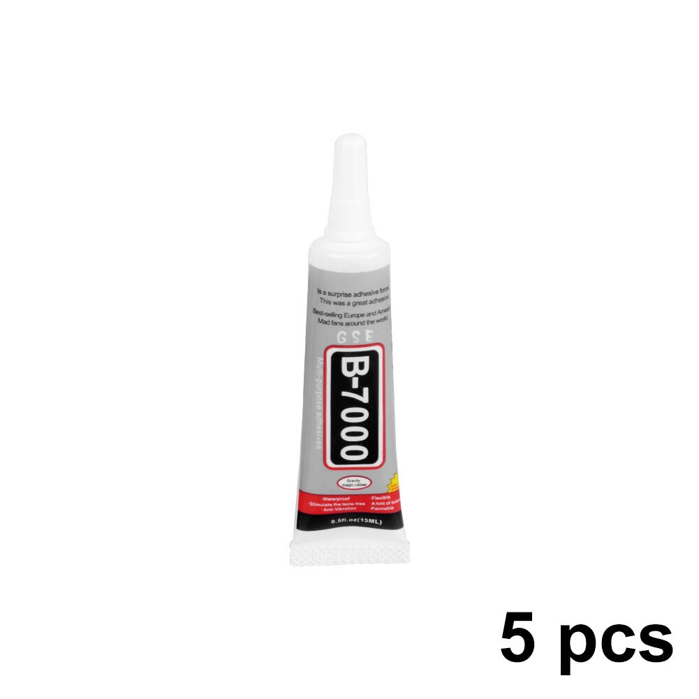 B7000 – colle universelle pour réparation de téléphone, adhésif de précision pour bricolage, 15ML, 25ML, 50ML, 110ML, 2 ou 5 pièces: 5Pcs 15ml