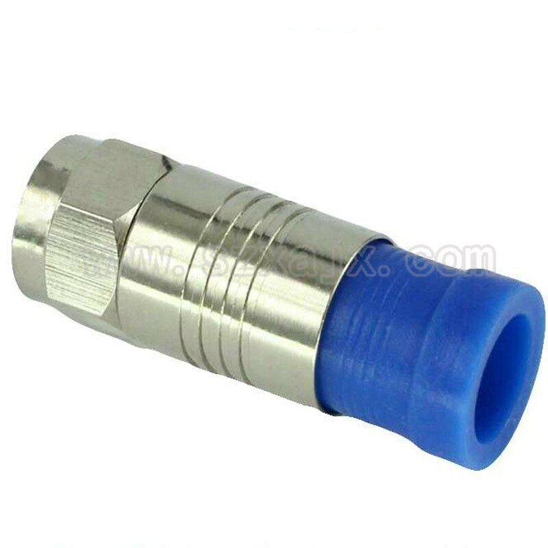 Jx stik 10 stk f han stik til  rg6 75-5 koaksial kompression fitting kompression koaks o-ring stik