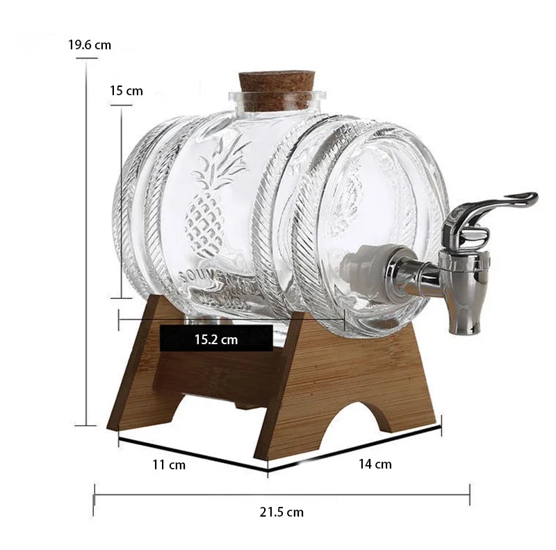 Whiskey-Dekan ter mit Holz stütze, bleifreies Glas-Barware, klare Wein karaffe für Schnaps, Scotch-Bourbon