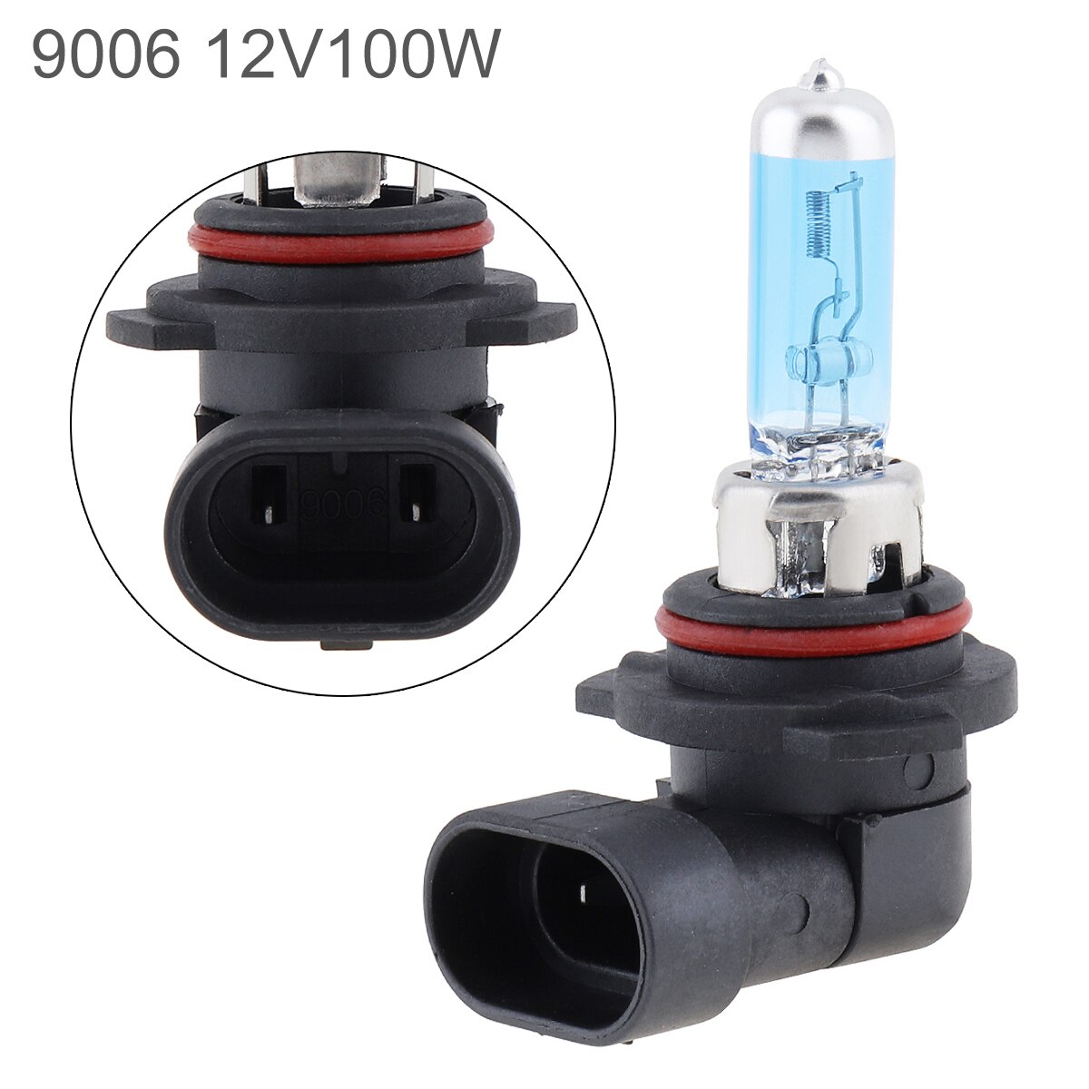 12V 9006 100W 5000K White Light Super Bright Car Halogen Lamp Auto Front Headlight Car Fog Bulb Car Front Headlight