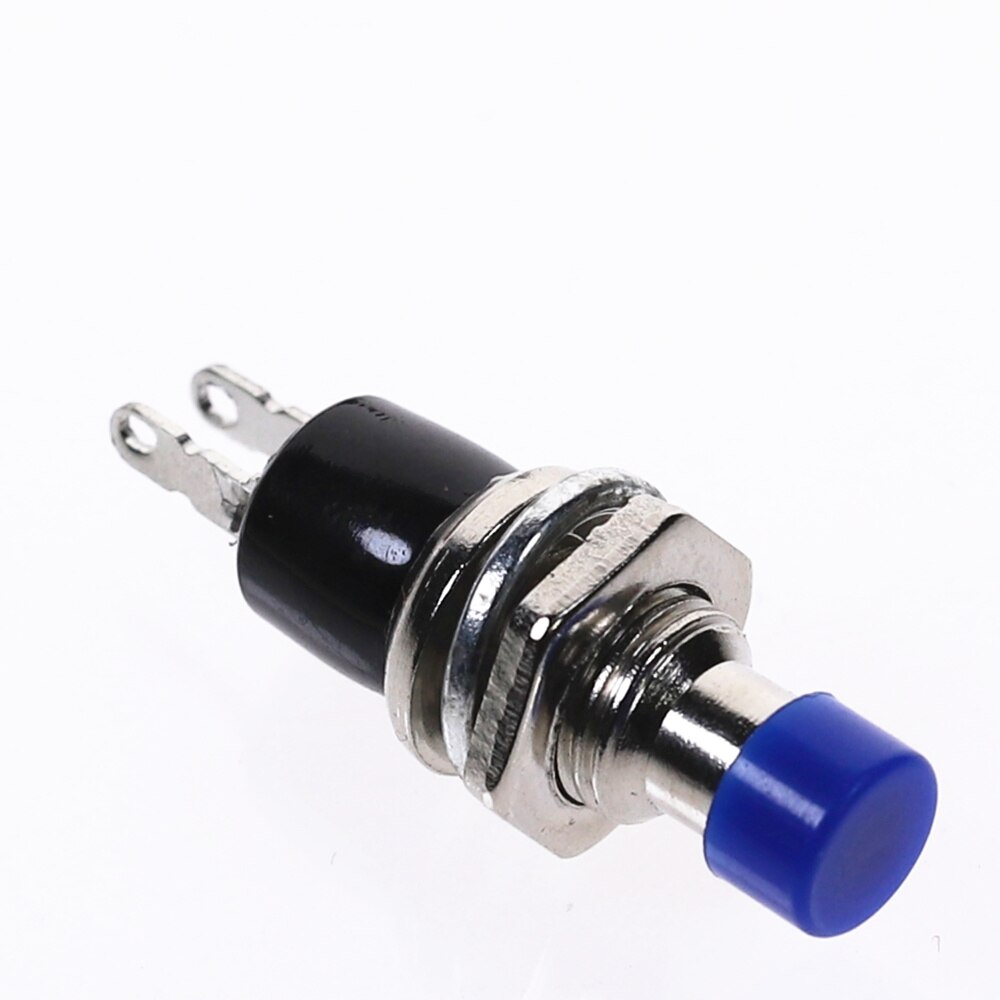 10Pcs PBS-110 7MM Momentary Push Button Switch Press The Reset Switch Momentary ON OFF Push Button Micro Switch Normally Open NO: Blue
