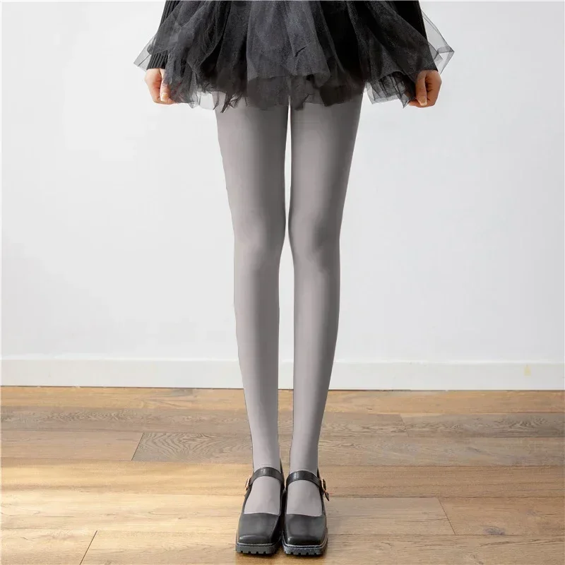 Trendix-medias rojas nuevas para mujer, pantimedias de encaje transparentes súper elásticas, medias sexis ajustadas y elegantes color Burdeos para invierno: Blanco