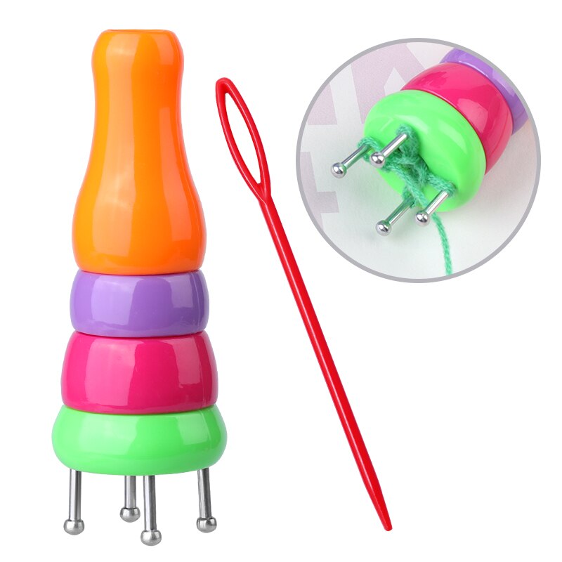MIUSIE 1pc Weaving Loom Knitting Tool Yarn Wool Rope Knitting Doll Dolly Craft Spool Loom Maker For Weaving Craftworks