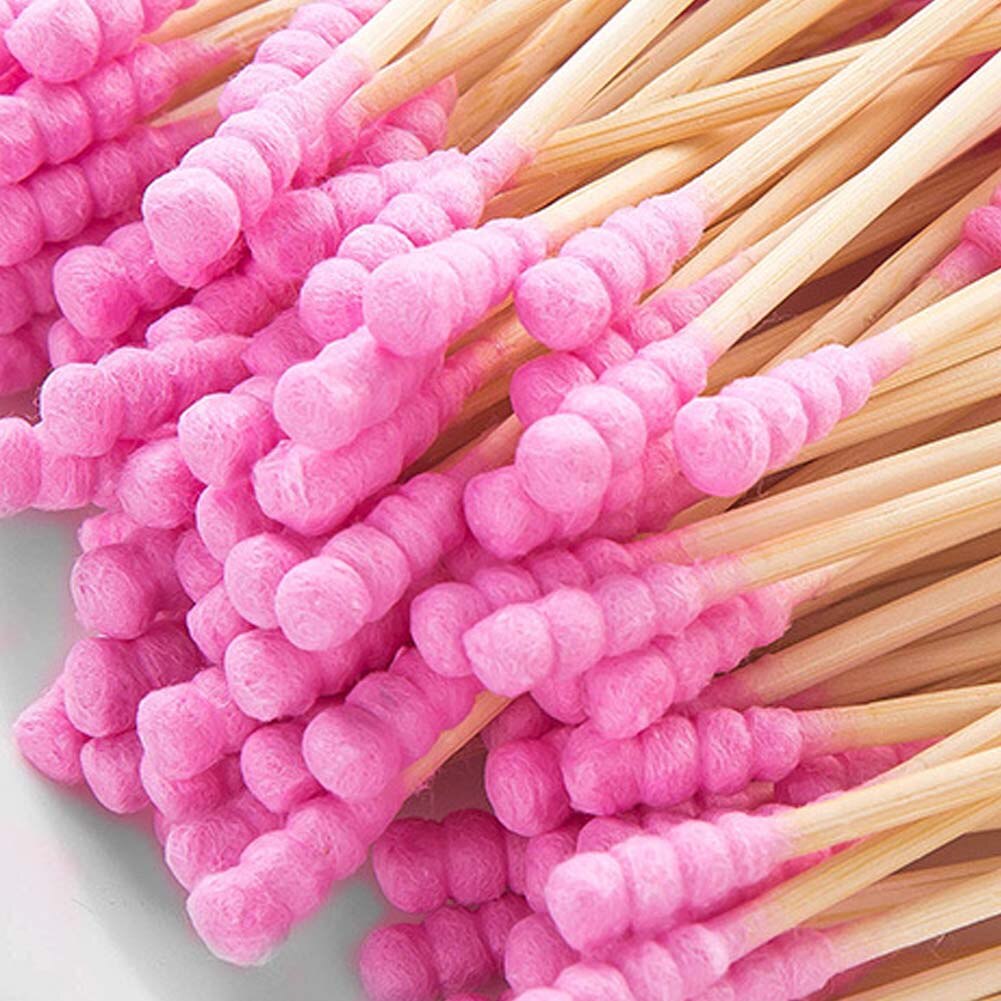 400 stuks wattenstaafjes, hout, puntige wattenstaafjes, applicators, kleine wattenstaafjes voor tatoeages, wenkbrauwen, beauty, make-up, nagels