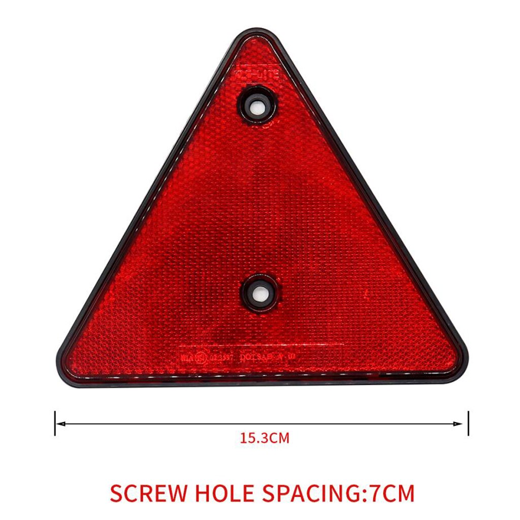 1 Pcs Triangle Warning Reflector Vehicle Stop Warning Sign Red Safety Reflective Sign Board Truck/Trailer Etc Plate Rear Light