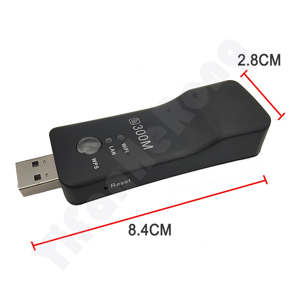 Usb sem fio universal 300mbps para smart tv wifi repetidor adaptador repetidor de rede ethernet para samsung sony lg tv