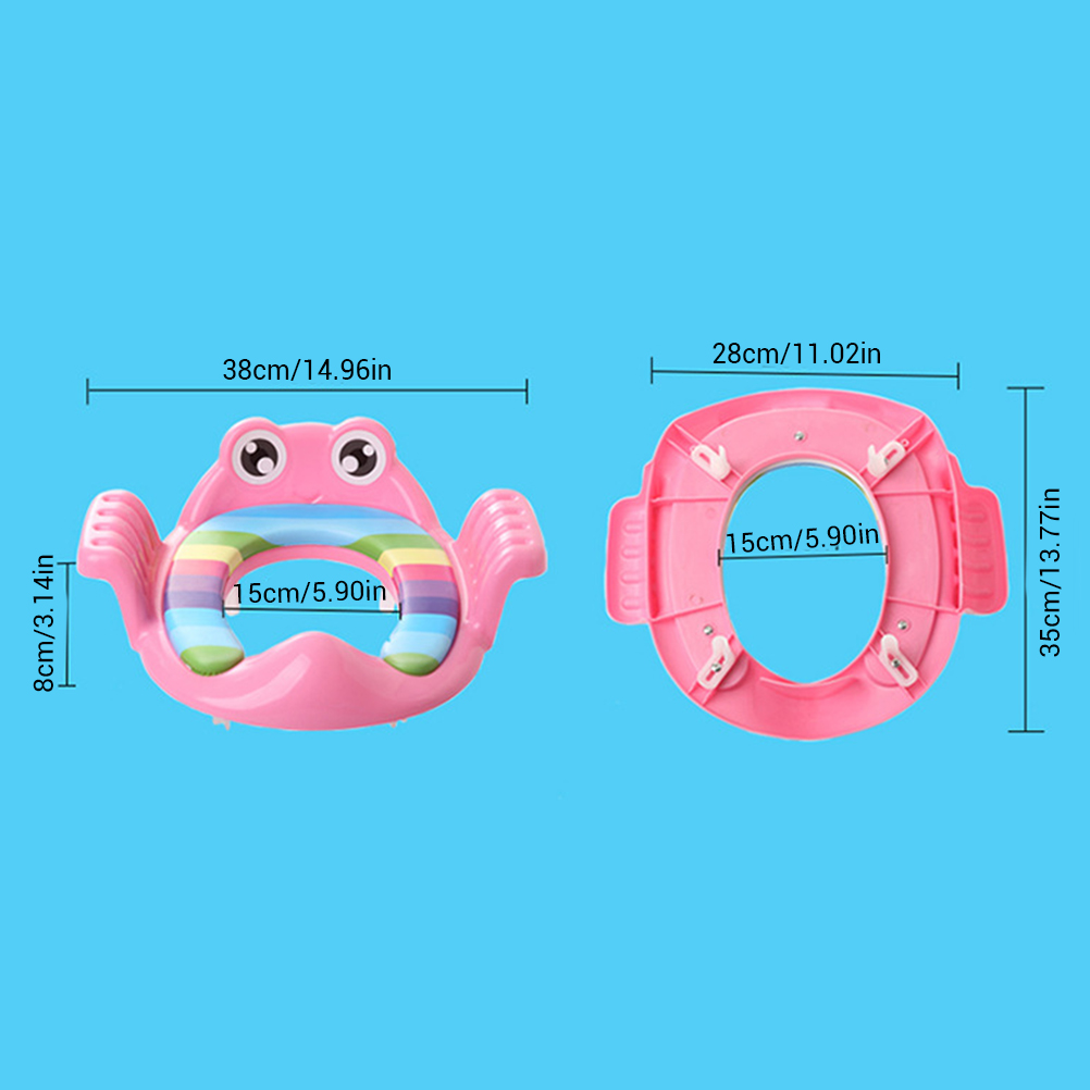 Portable Baby Potty Trainer Non-slip Toilet Training Seat Handles Children Auxiliary Toilet Seat Infant Children Pee Trainer