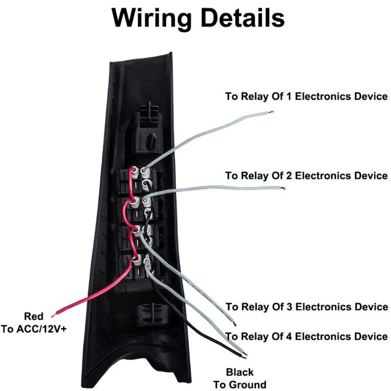 Car Left Right Side A-Pillar 4 Rocker Switch Panel Pod with Control Compatible with 2007 Jeep-Wrangler JK-JEE