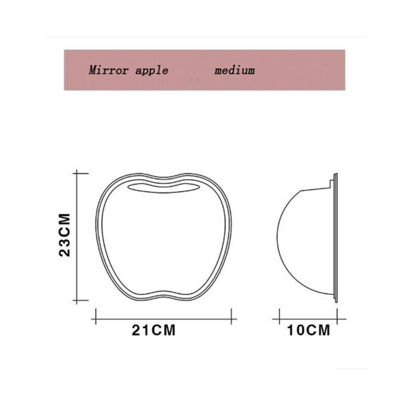 Acrylic Fish Bowl Wall Mount Fish Tank Aquarium Tank Aquatic Planting Cylinder Cup Crystal Fish Pot Aquaculture Cup: Mirror Apple 23