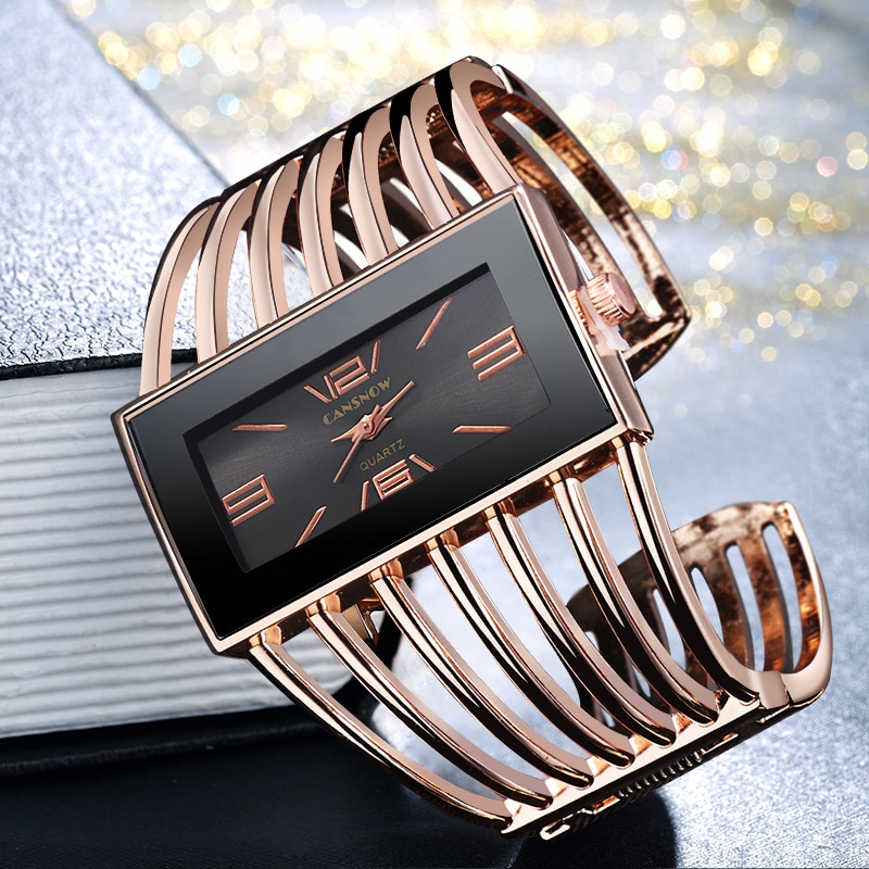 Rose gull dame armbånd klokke unike dame klokker hel stål armbåndsur dame klokker klokke bayan kol saati