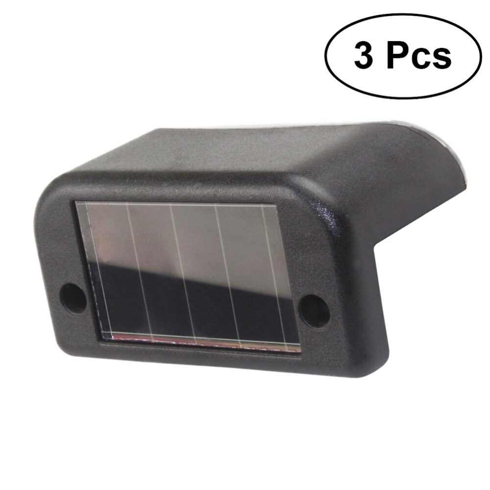 Waterdichte Solar Stap Led Trap Verlichting Reling Lichten Outdoor Security Verlichting Voor Tuin Hek Patio Paden Loopbrug (: Black 1