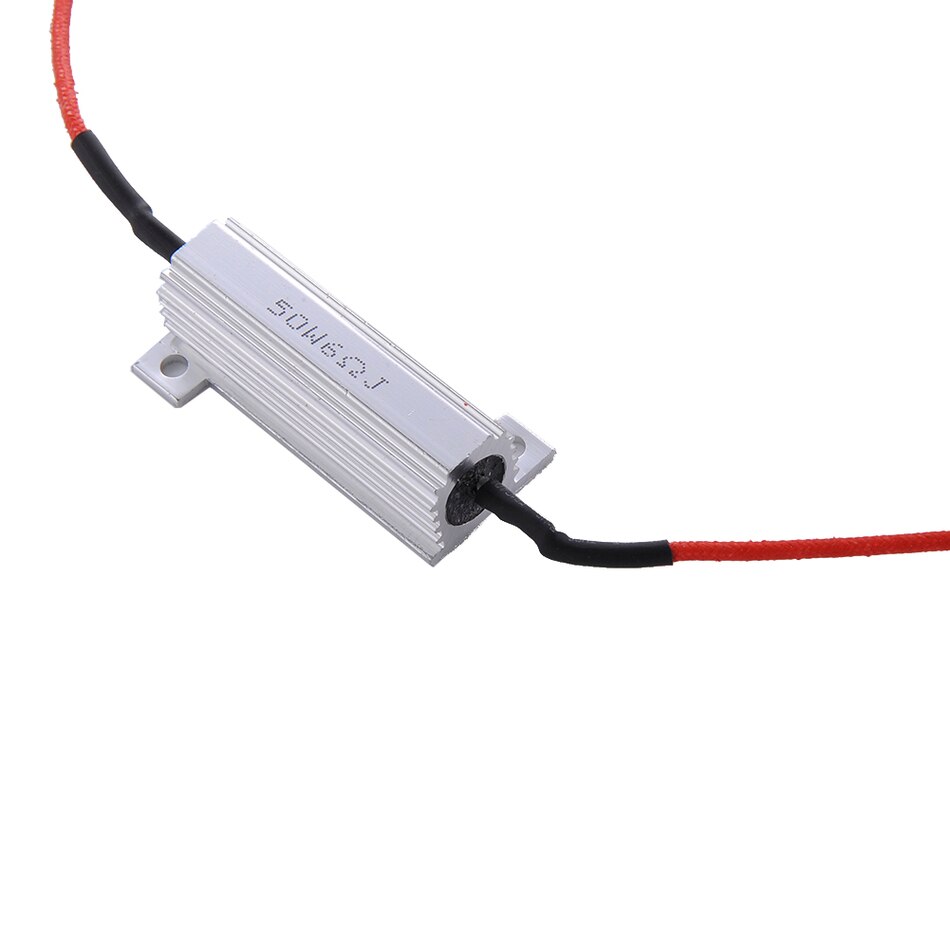 2pcs 50W 12V 6ohms LED Turn Signal Light Resistor Aluminum Alloy for Motorcycle Car Auto