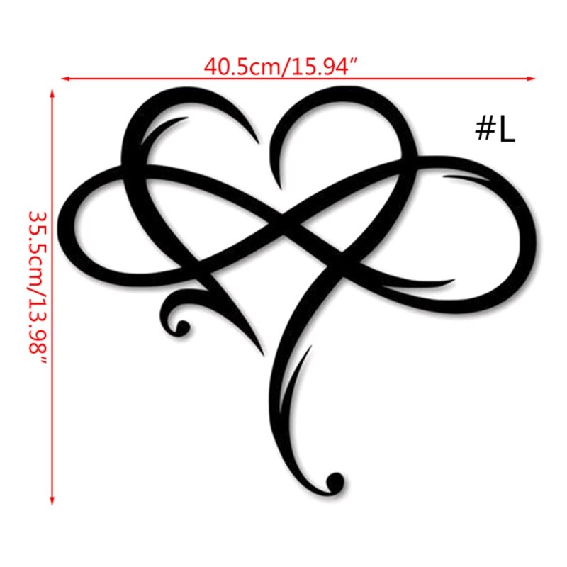 Wall Decoration,Metal Infinity Heart Sign Wall Pendant Art Love Wall Sign Metal Wall Decor: BK-L