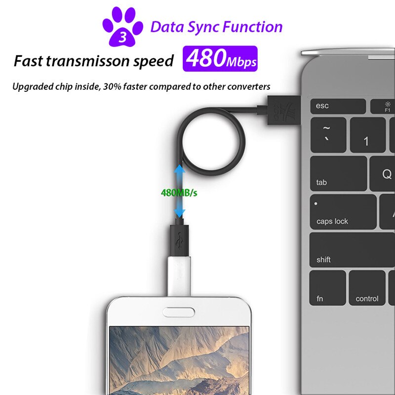 8MM Long USB Type C Adapter For Blackview Bv9700 Bv9600 BV8000 BV9000 Pro S6 Micro USB Female To Type C Male Converter Cable