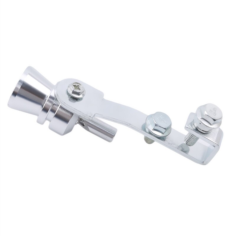 Universele Simulator Fluiter Uitlaat Nep Turbo Fluitje Pijp Geluid Uitlaat Blow Off Auto Styling Tunning: silver s
