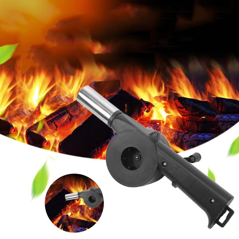 Bbq manuell fläkt luftfläkt grill eld matlagning utomhus picknick läger handverktyg mini luftfläkt handvevad