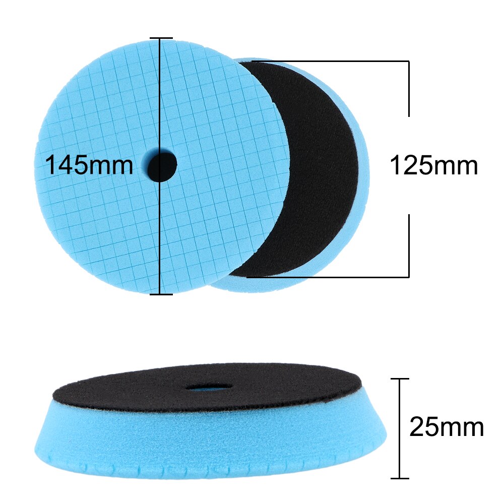 LEEPEE-Juego de almohadillas de espuma para pulir el coche, Kit de 5 pulgadas, esponja de encerado de disco abrasivo, estilismo para el coche, 5 unids/set
