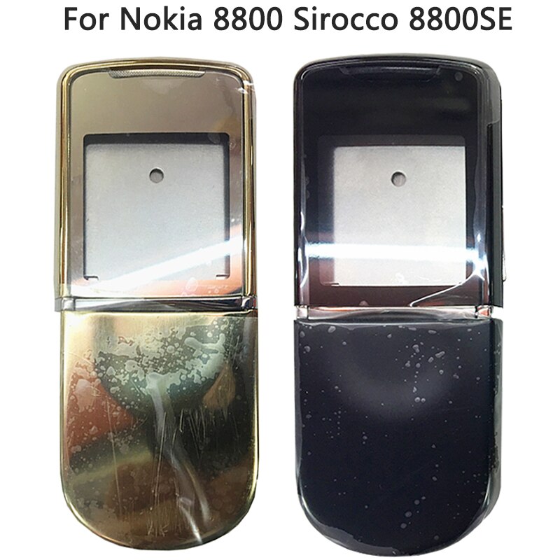 8800SE Volledige Behuizing Voor Nokia 8800 Sirocco Batterij Cover Frame Case Met Russische Engels Toetsenbord Zwart Zilver Golden