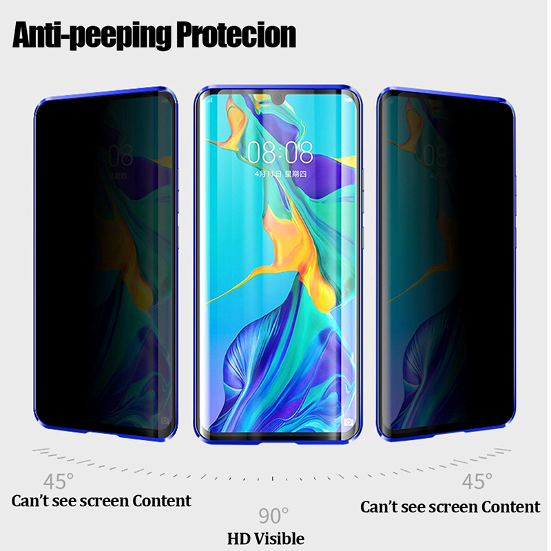 Upgraded Two Side Tempered Glass Magnetic Adsorption Privacy Case for Huawei P30 Pro P20 Pro Honor 20 Pro Nova 5 Magnetica Cover