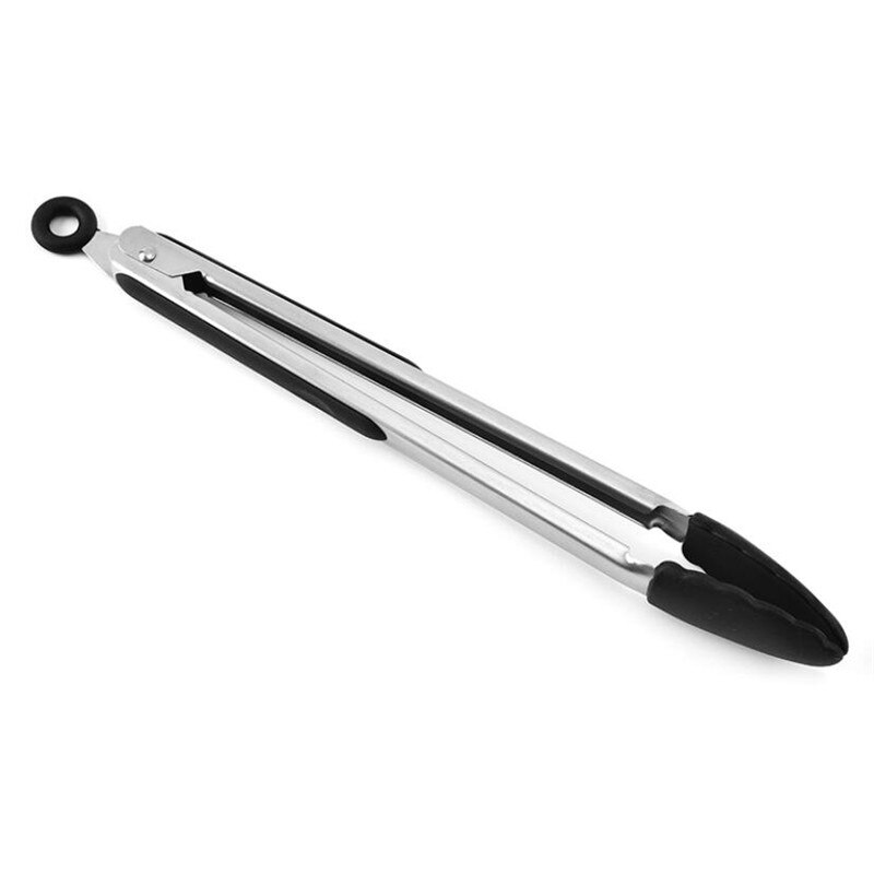 2pcs Silicone Food Tong Basting Brush Set Oil Brush Kitchen Tongs BBQ Grill Clip Meat Salad Cake Sauce Brush Barbecue Clip Tools