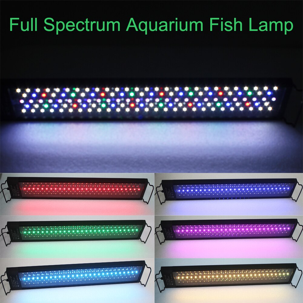 12-18-24inch Full Spectrum Aquarium LED Light Waterproof Programmable Dimmer Auto ON/OFF Timer Freshwater Lamp For Aquatic Plant