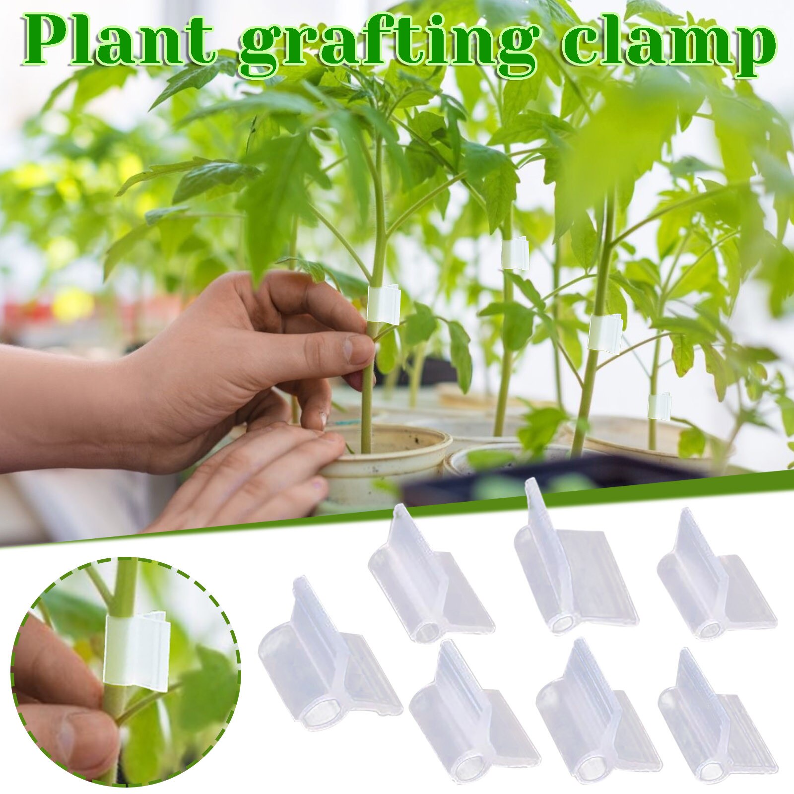 Pinces de greffage en plastique, 100 pièces, pinces de greffage en forme de tomate, pince de greffage en plastique, N50