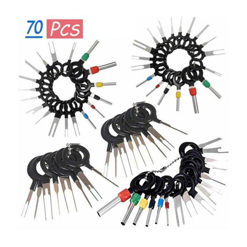 70pcs/set Terminal Ejector Kit Electrical Wire Crimp Connector Accessories Kit Extractor Kit Automotive Terminal Plug Eject A8Y8: Default Title